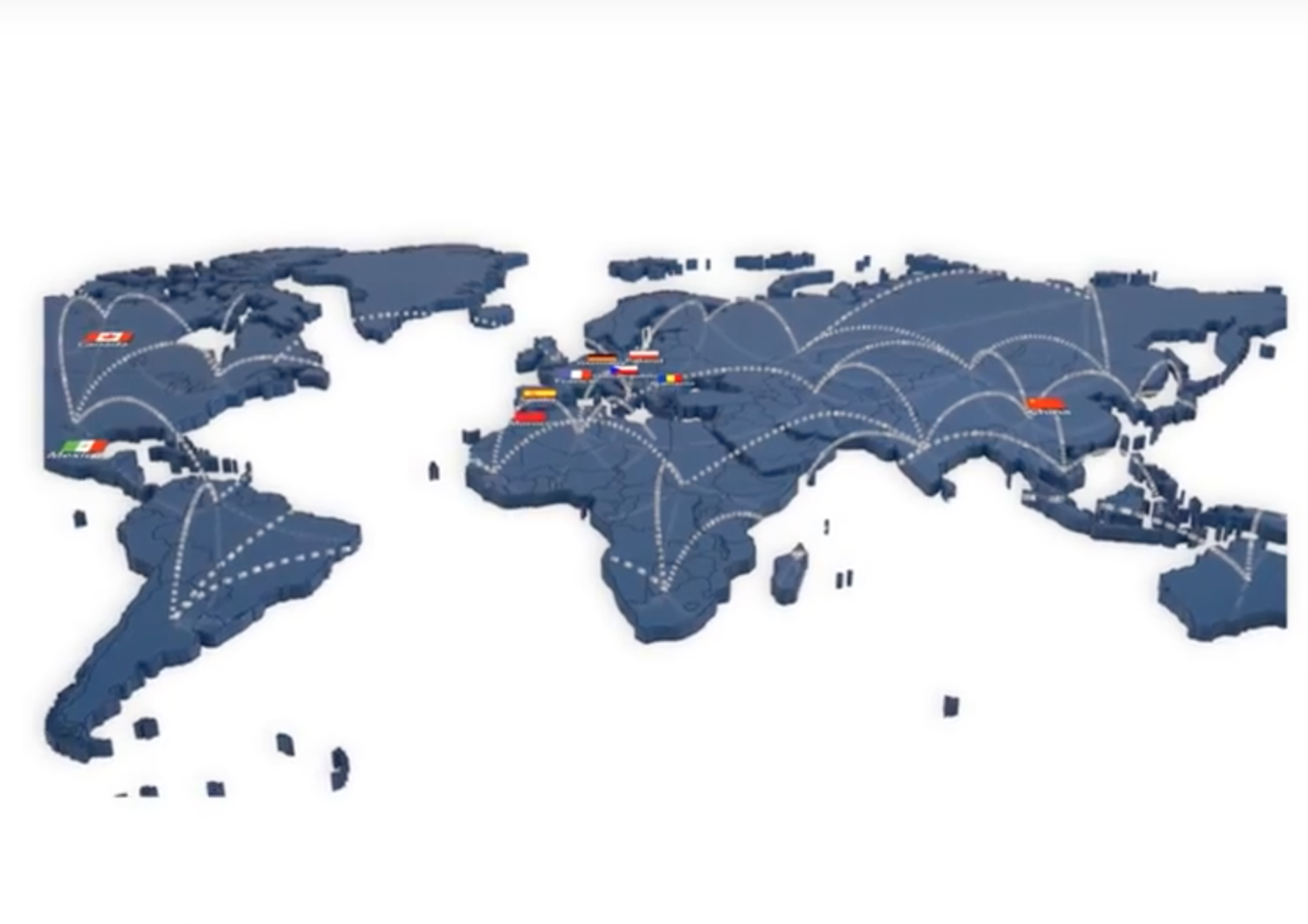Mapa de presencia mundial